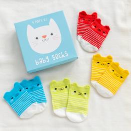 Kitten Baby Socks (4 Pairs)