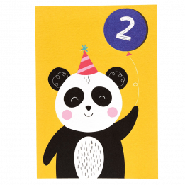 Panda 2nd Birthday Card