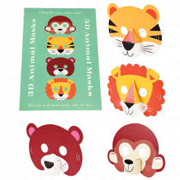 3d Animal Masks (set Of 4)