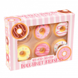 Scented Doughnut Erasers (set Of 6)