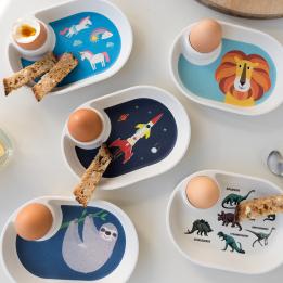Charlie The Lion Bamboo Egg Plate