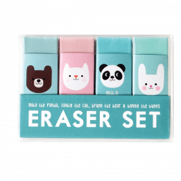 Miko And Friends Erasers (set Of 4)
