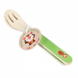 Teddy The Tiger Bamboo Cutlery