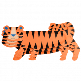 Ziggy The Tiger Platters (set Of 3)