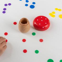 Wooden Mushroom Tiddlywinks