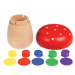 Wooden Mushroom Tiddlywinks