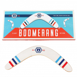 Wild Bear Wooden Boomerang