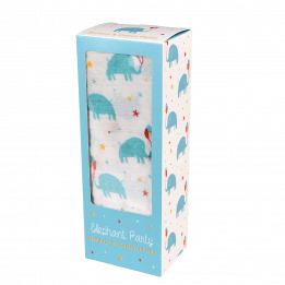 Elephant Party Swaddling Blanket