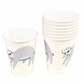 Sydney The Sloth Paper Cups (set Of 8)