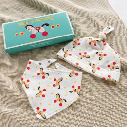 Charlie The Horse Organic Cotton Babies Hat And Bib Set