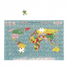 World Map 150 Piece Mini Puzzle In A Tube