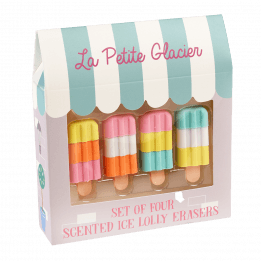 Set Of Four Ice Lolly Erasers