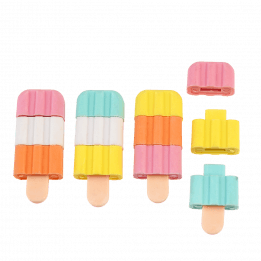 Set Of Four Ice Lolly Erasers