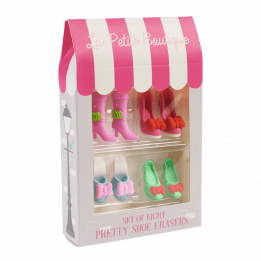 Set Of Eight Shoe Erasers