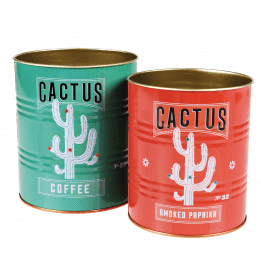 Cactus Storage Tins (set Of 2)