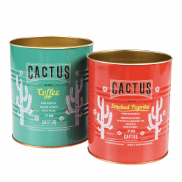 Cactus Storage Tins (set Of 2)