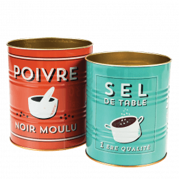 Salt And Pepper Storage Tins (set Of 2)