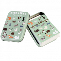 Nine Lives Playing Cards In A Tin