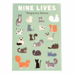 Nine Lives Temporary Tattoos (2 Sheets)