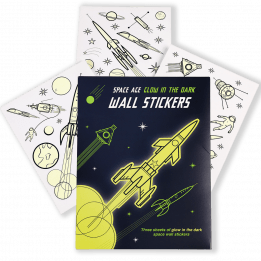 Space Age Glow In The Dark Wall Stickers (3 Sheets)