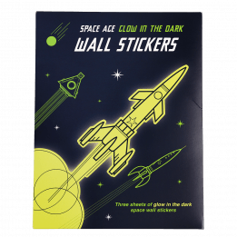 Space Age Glow In The Dark Wall Stickers (3 Sheets)