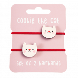 Cookie The Cat Hair Bands (set Of 2)