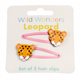 Wild Wonders Leopard Hair Clips (set Of 2)