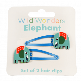 Wild Wonders Elephant Hair Clips (set Of 2)