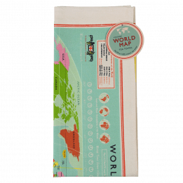 World Map Tea Towel