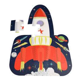 Space Age Rocket Jigsaw Puzzle