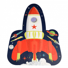 Space Age Rocket Jigsaw Puzzle