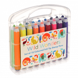 Wild Wonders Felt Tip Stamp Pens