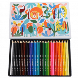 Wild Wonders 36 Colouring Pencils In A Tin