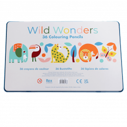 Wild Wonders 36 Colouring Pencils In A Tin