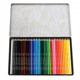 Prehistoric Land 36 Colouring Pencils In A Tin