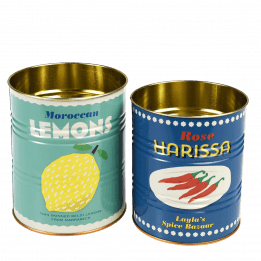 Lemons And Harissa Storage Tins (set Of 2)