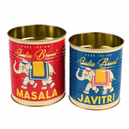 Masala And Javitri Storage Tins (set Of 2)