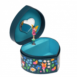 Fairies In The Garden Heart Jewellery Box