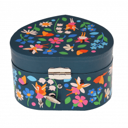 Fairies In The Garden Heart Jewellery Box