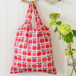 Vintage Apple Recycled Foldaway Shopper Bag