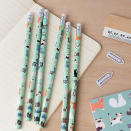 Nine Lives Hb Pencils (set Of Six)