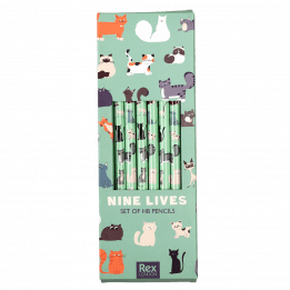 Nine Lives Hb Pencils (set Of Six)