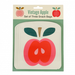 Vintage Apple Snack Bags (set Of 3)