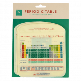 Periodic Table Snack Bags (set Of 3)