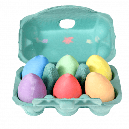 Six Coloured Chalk Eggs