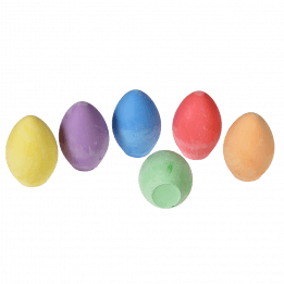 Six Coloured Chalk Eggs