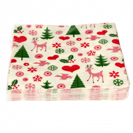 50s Christmas Napkins (pack Of 20)