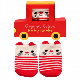 Red Cat baby socks (one pair) out of box