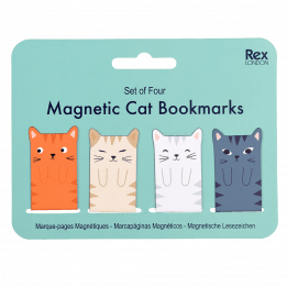 Magnetic Cat Bookmarks (set Of 4)