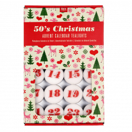 50s Christmas Advent Tealights